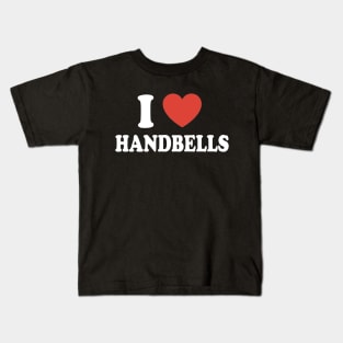 I Heart Handbells For Handbell Lovers Kids T-Shirt